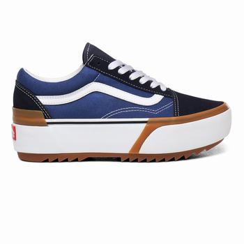 Vans Old Skool Stacked - Naisten Tennarit - Laivastonsininen/Valkoinen